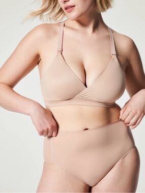 Spanx Bra-lelujah!® Mama Nursing Cream Tan Bra Size XL